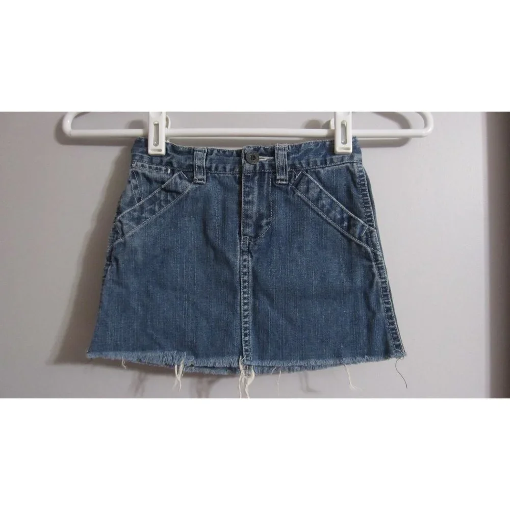 Ralph Lauren 4/4T Denim American Dungaree Raw Skirt